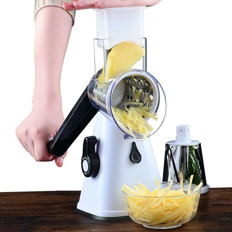🔥Trei într-unul🔥 Tăiător de legume cu tambur multifuncțional de uz casnic