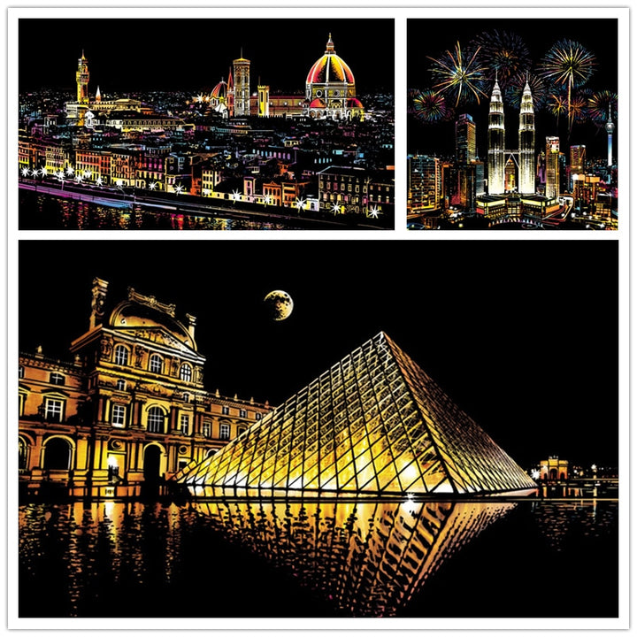 🎁Promoție de ultima zi 49% REDUCERE 🎁Pictură cu curcubeu răzuită - Atracții turistice de renume mondial
