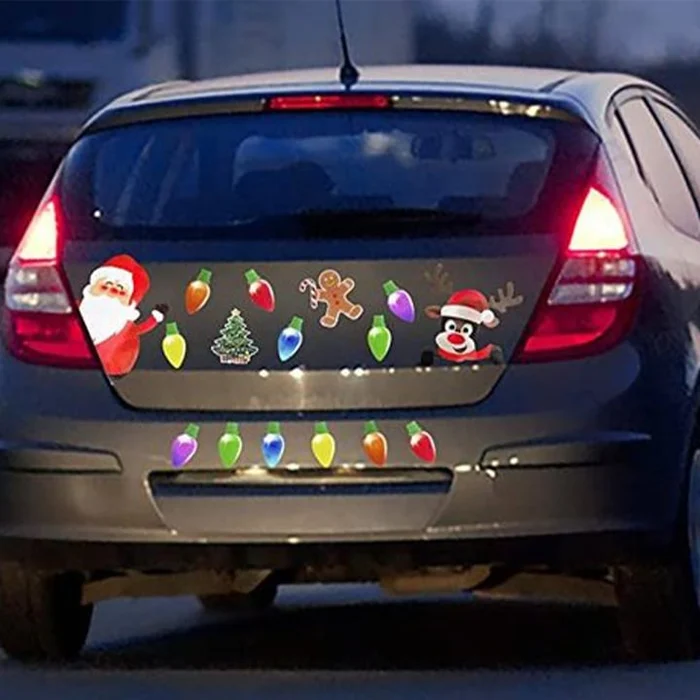 🔥Anul Nou ULTIMA ZI 48% REDUCERE 🔥Magneți și autocolante pentru decorațiuni pentru mașini de Crăciun, Magnet reflectorizant pentru lumini de Crăciun pentru automobile, Magneți pentru mașini festive în formă de bec
