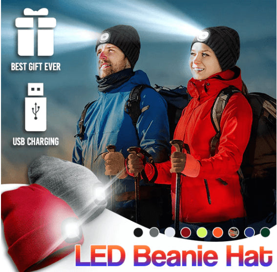 🎁Reducere fierbinte de ultima zi de Anul Nou🎁Pălărie caldă de iarnă tricotată cu LED