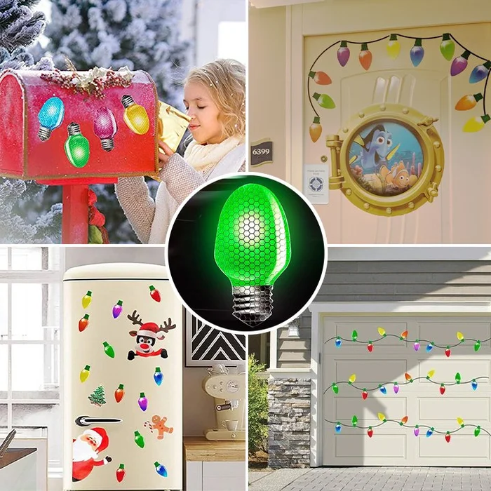 🔥Anul Nou ULTIMA ZI 48% REDUCERE 🔥Magneți și autocolante pentru decorațiuni pentru mașini de Crăciun, Magnet reflectorizant pentru lumini de Crăciun pentru automobile, Magneți pentru mașini festive în formă de bec