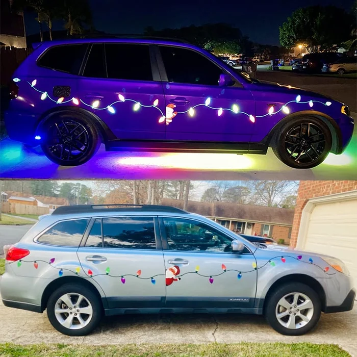 🔥Anul Nou ULTIMA ZI 48% REDUCERE 🔥Magneți și autocolante pentru decorațiuni pentru mașini de Crăciun, Magnet reflectorizant pentru lumini de Crăciun pentru automobile, Magneți pentru mașini festive în formă de bec
