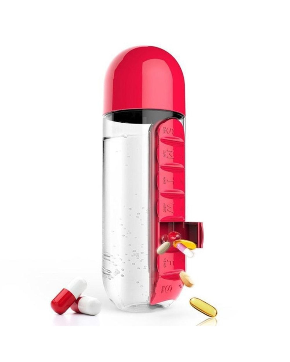 🔥35% Reducere🔥600ML 7 zile Pastile Cană apă Sticlă 3 ÎN-1