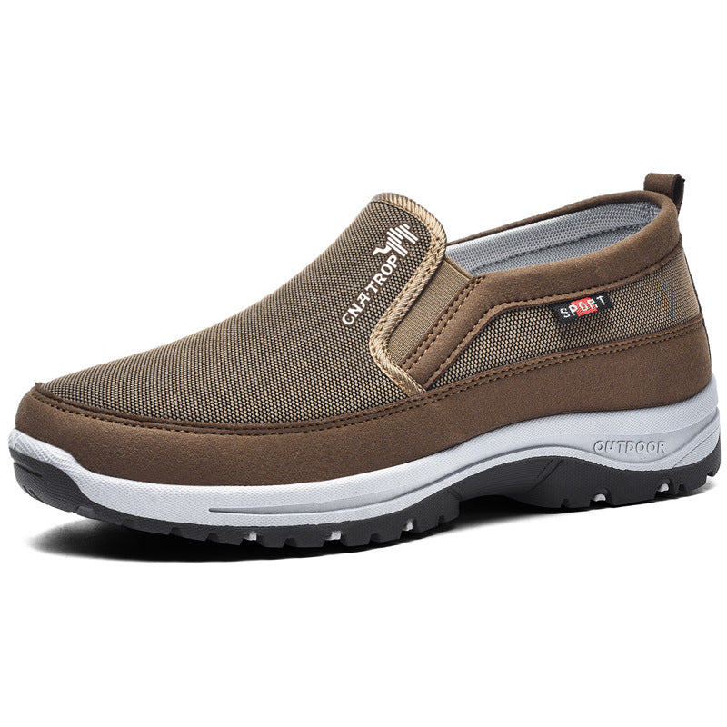 Pantofi de sport ocazional de dimensiuni mari transfrontaliere Pantofi de mers cu plasă respirabili pentru bărbați Pantofi leneși cu alunecare