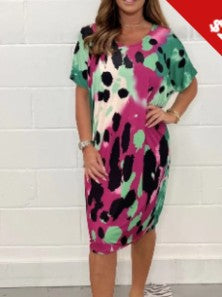 Îmbrăcăminte transfrontalieră pentru femei în stil european și american de vară, nouă rochie casual leopard cu imprimeu leopard