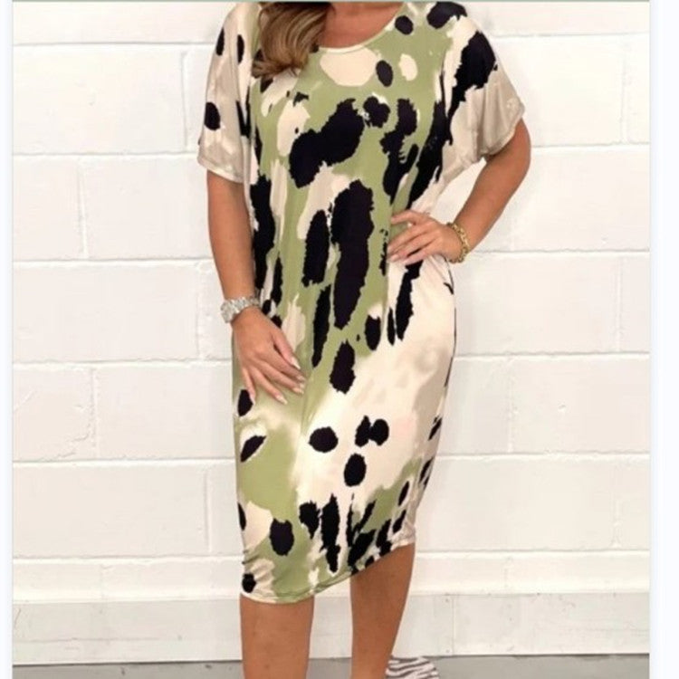 Îmbrăcăminte transfrontalieră pentru femei în stil european și american de vară, nouă rochie casual leopard cu imprimeu leopard