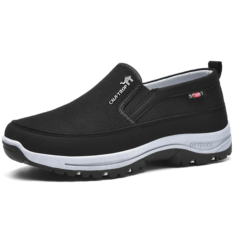 Pantofi de sport ocazional de dimensiuni mari transfrontaliere Pantofi de mers cu plasă respirabili pentru bărbați Pantofi leneși cu alunecare