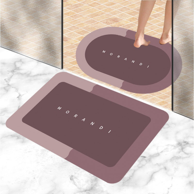 Covor din catifea cristal modern, minimalist, intrare pentru baie, covoraș absorbant cu uscare rapidă
