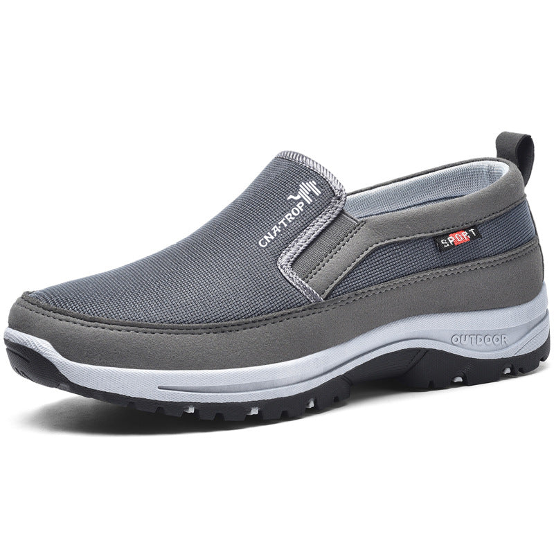 Pantofi de sport ocazional de dimensiuni mari transfrontaliere Pantofi de mers cu plasă respirabili pentru bărbați Pantofi leneși cu alunecare