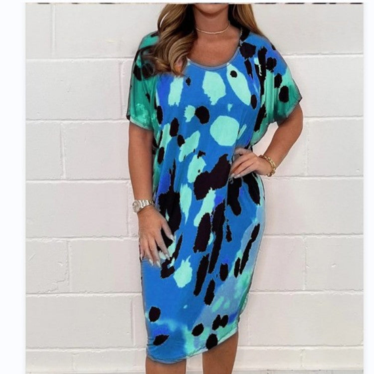 Îmbrăcăminte transfrontalieră pentru femei în stil european și american de vară, nouă rochie casual leopard cu imprimeu leopard