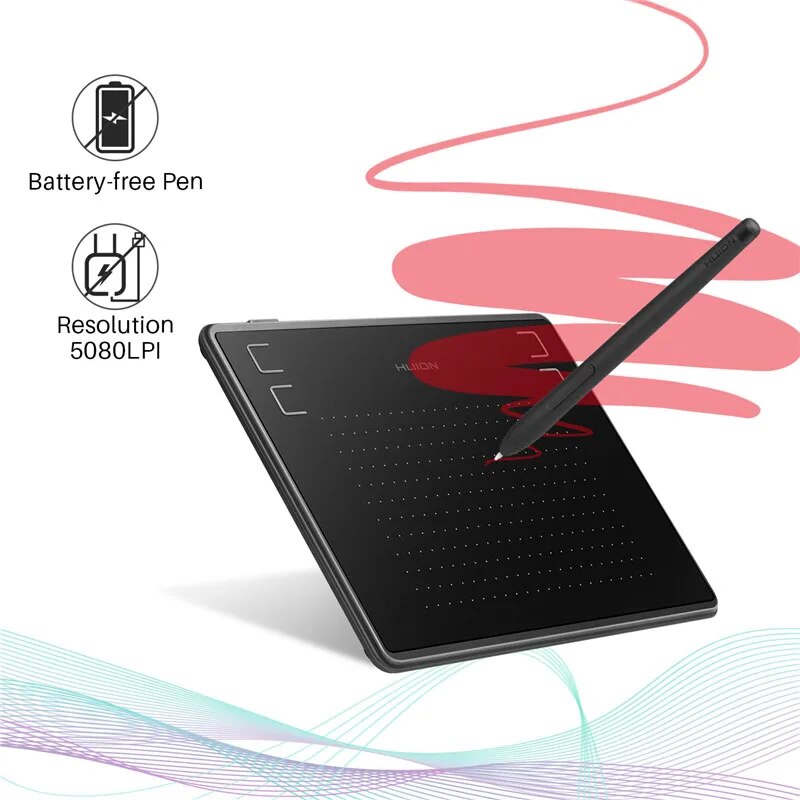HUION H430P Grafică Desen Tablete digitale Tabletă cu stilou pentru semnătură Tabletă cu stilou pentru jocuri OSU cu stilou portabil fără baterie
