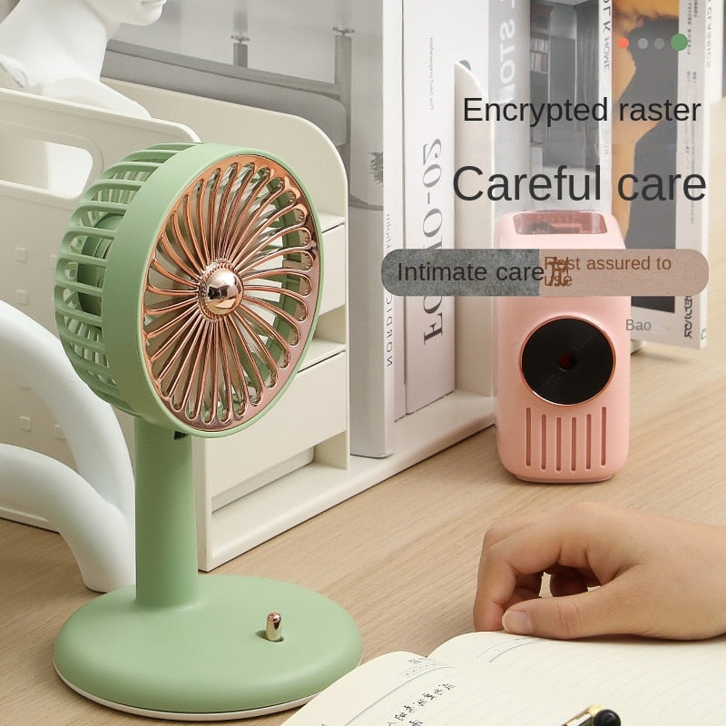 Ventilator de birou USB Două moduri Metal Simplitate Mute Retro Personalitate Unghi reglabil