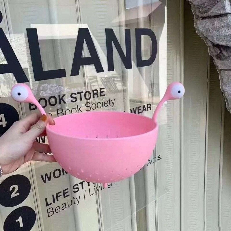 Coș de scurgere Creativ Amuzant Micul Monstru Fructe filtrabile din plastic cu desene animate