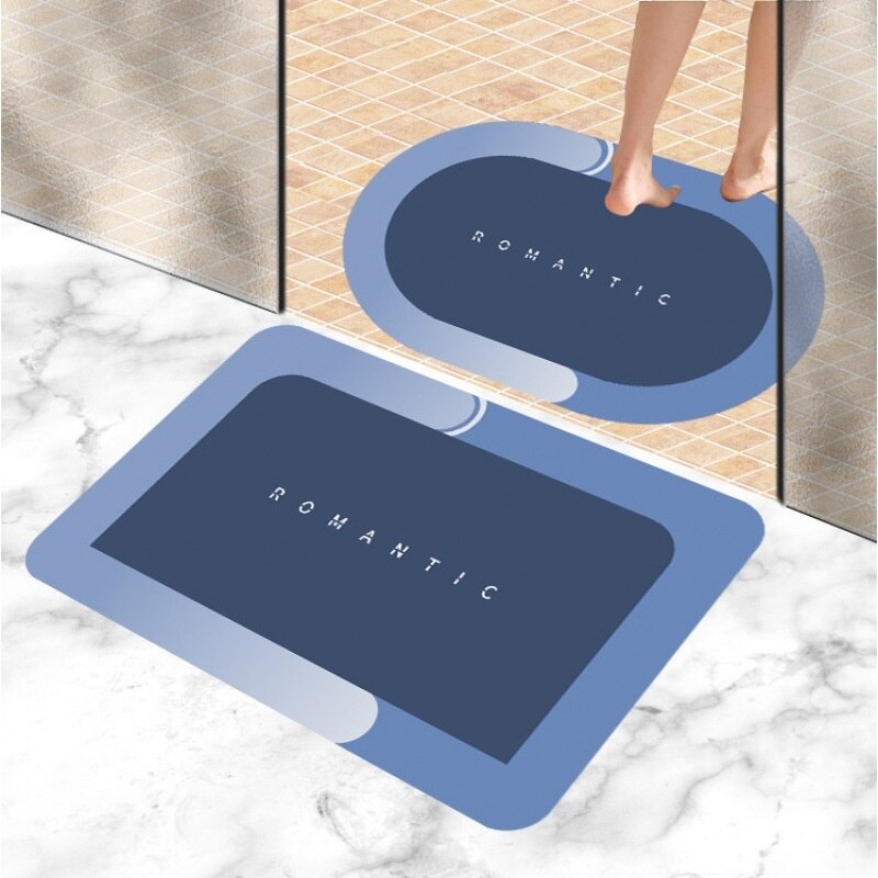 Covor din catifea cristal modern, minimalist, intrare pentru baie, covoraș absorbant cu uscare rapidă