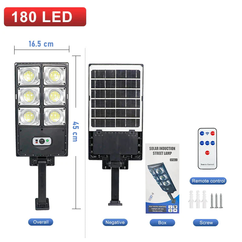 80000 lumeni, 360 LED, lampă solară pentru grădină, în aer liber, impermeabilă, iluminare stradală, cu inducție umană, cu senzor de mișcare.