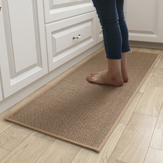 Linen Non-slip Rubber Backed Kitchen Mat