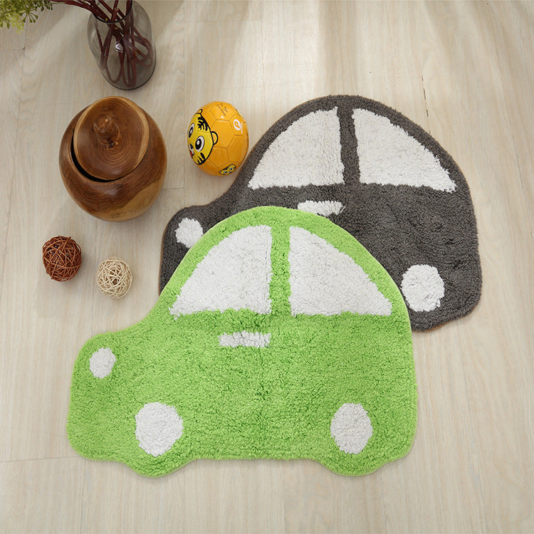 Cartoon Small Car Floor Mats Bedroom Foot Mats Bathroom Absorbent Mats