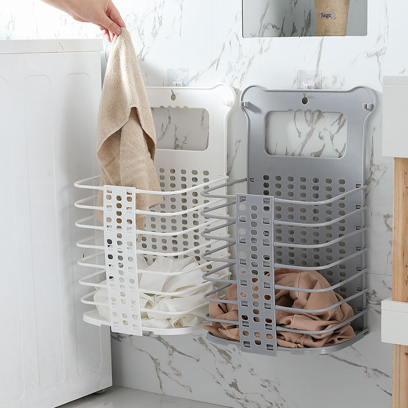 Laundry basket collapsible home bathroom storage basket for dirty clothes wall mounted