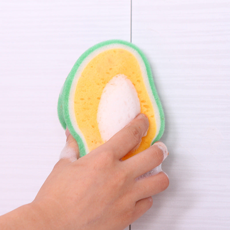 Cartoon Fruit Bath Cotton Dishwashing Sponge