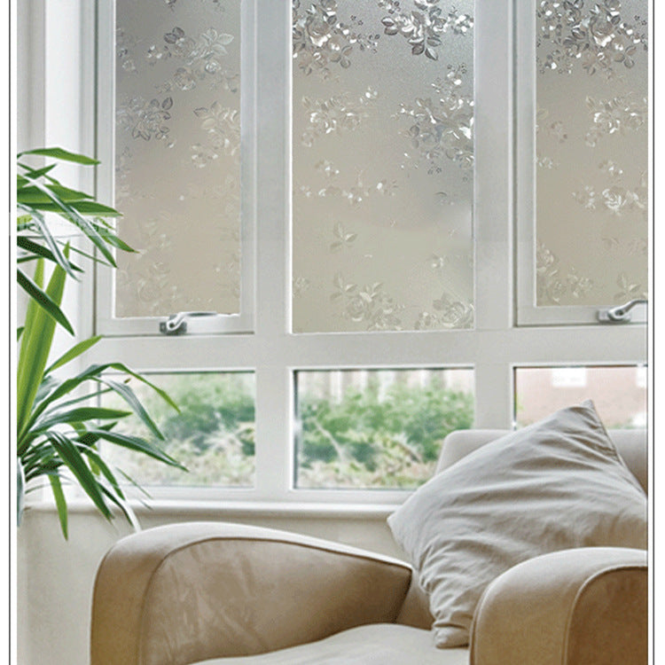 Glass Window Rose Static Adhesive Free Film