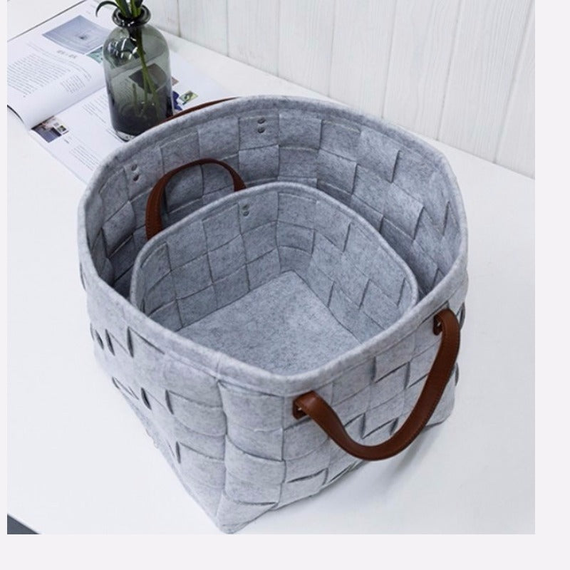 Household Felt Dirty Clothes Basket Storage Basket