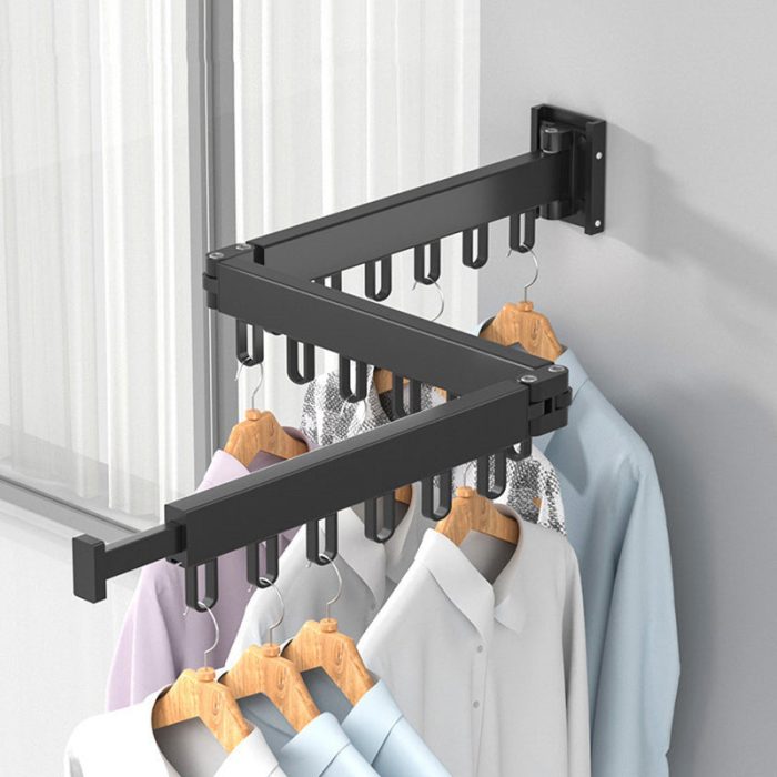 Alumimum Hanger Outdoor Balcony Foldable Corner Clothes Hanger