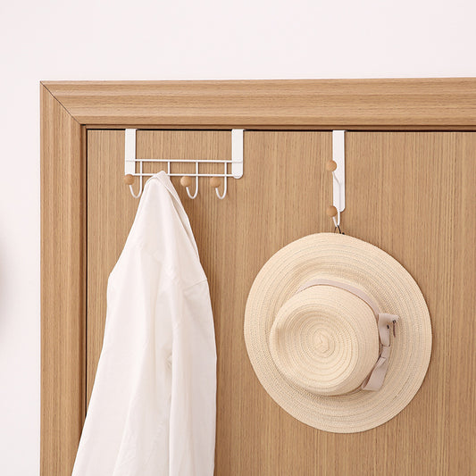 Rear Door Hook Clothes Rack Bedroom Door Upper Rack Punch-Free Seamless Coat and Cap Door Back Wall Storage Rack