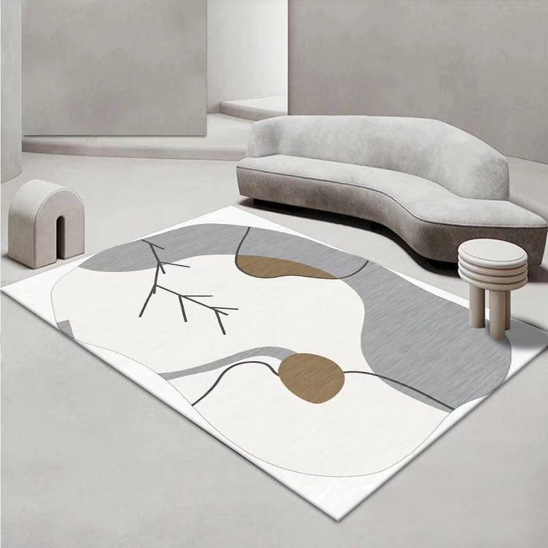 Simple Faux Cashmere Coffee Table Mat Home Carpet