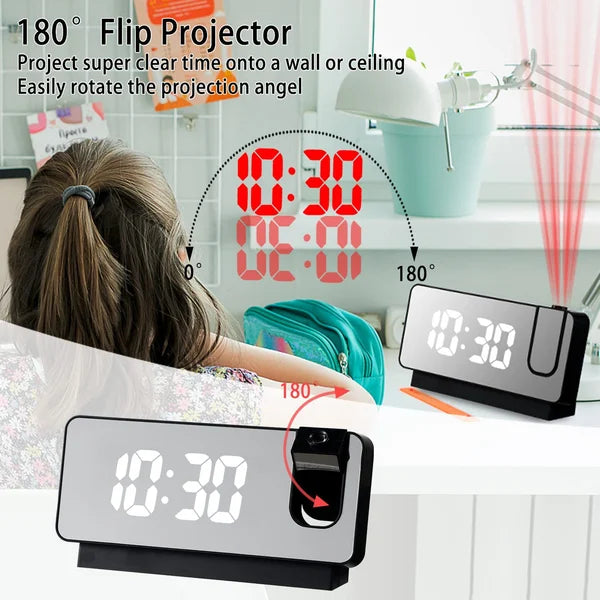 🔥49% Off🔥LED Projection Alarm Clock⏰