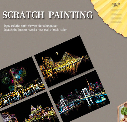 🎁Last Day Promotion 49% OFF 🎁Scratch-Off Rainbow Painting - World Famous Tourist Attractions