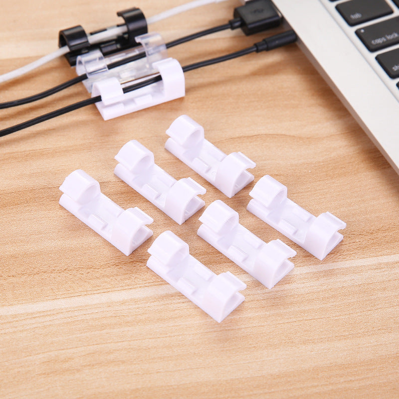 Self-Adhesive Cord Manager Creative Wire Holder Clip Cable Buckle Network Cable Data Cable Arrangement Cable Winder Clip