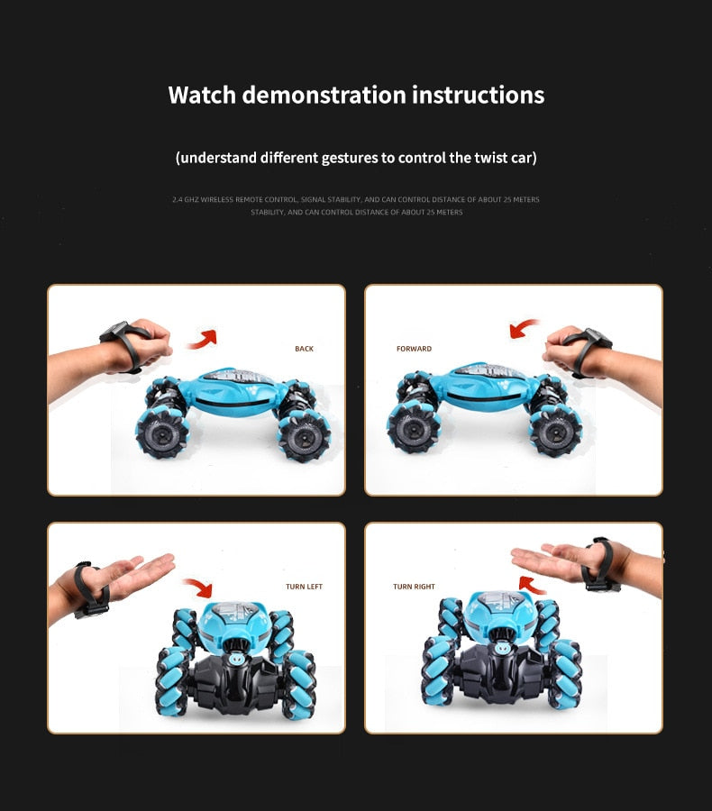 Gesture Sensor Twisting Remote Control Car Toy