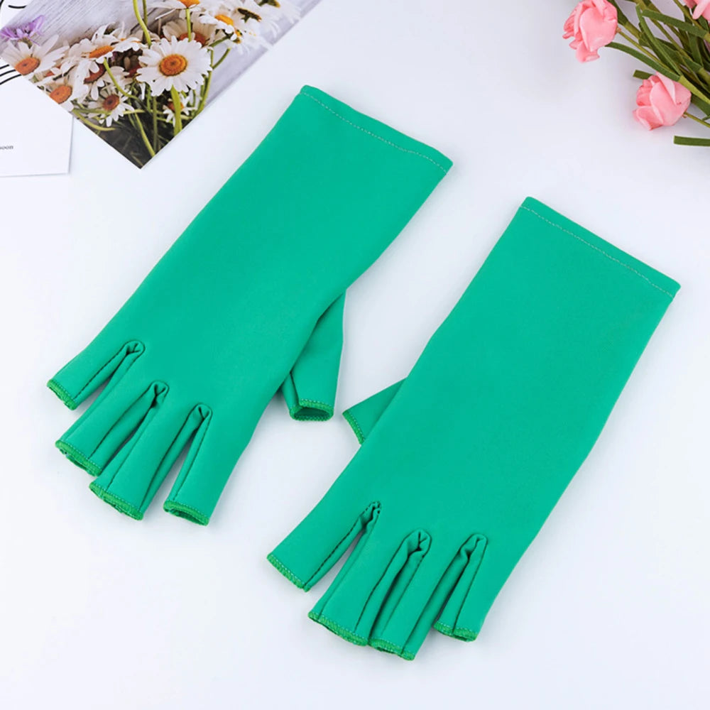 2pcs Anti Uv Rays Protect Gloves Nail Gloves Led Lamp Nail Uv Protection Radiation Proof Glove Manicure Nail Art Tools