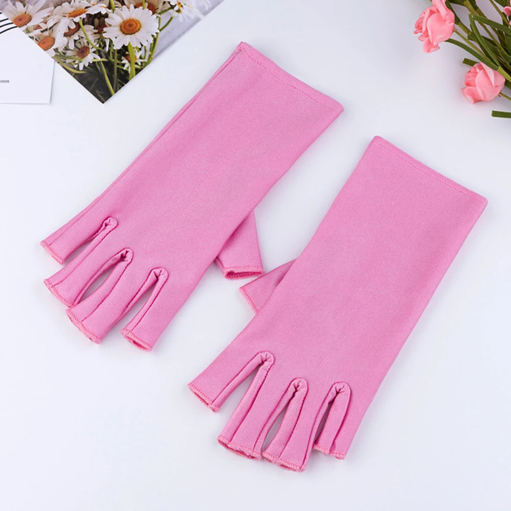 2pcs Anti Uv Rays Protect Gloves Nail Gloves Led Lamp Nail Uv Protection Radiation Proof Glove Manicure Nail Art Tools