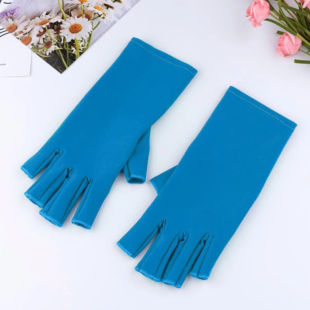 2pcs Anti Uv Rays Protect Gloves Nail Gloves Led Lamp Nail Uv Protection Radiation Proof Glove Manicure Nail Art Tools