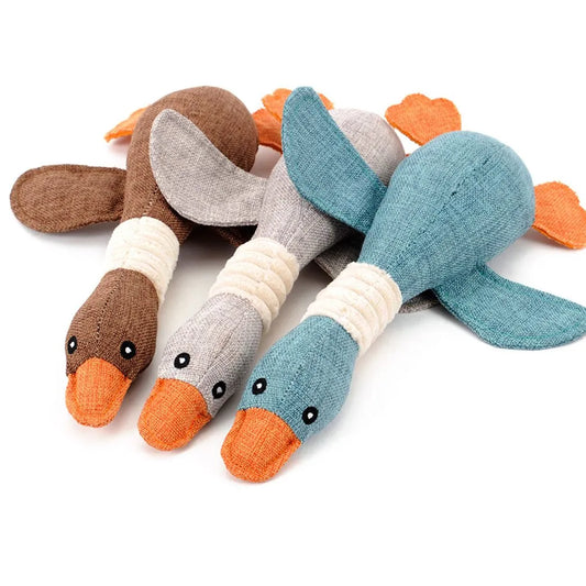 Dog Squeak Toys Wild Goose Sounds Toy Cleaning Teeth Puppy Dogs Chew Supplies Training 30cm Household Pet  Dog Toys accessories