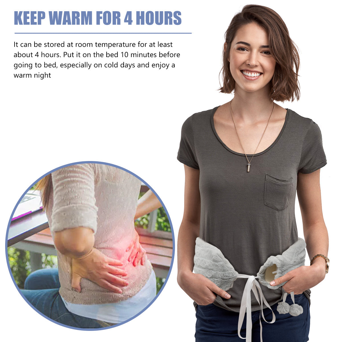 Hot Water Bottle Portable Warm Belly Treasure Belt