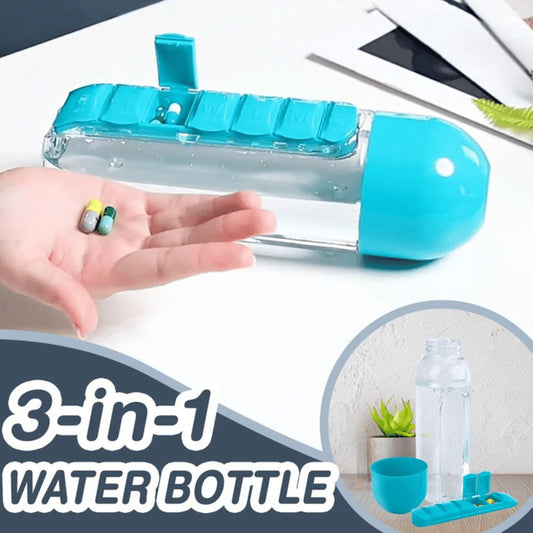 🔥35% Reducere🔥600ML 7 zile Pastile Cană apă Sticlă 3 ÎN-1