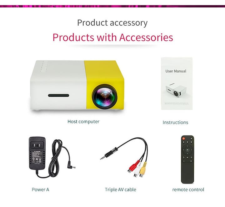 🔥Promoție de ultima zi 🔥Mini microproiector portabil Home HD