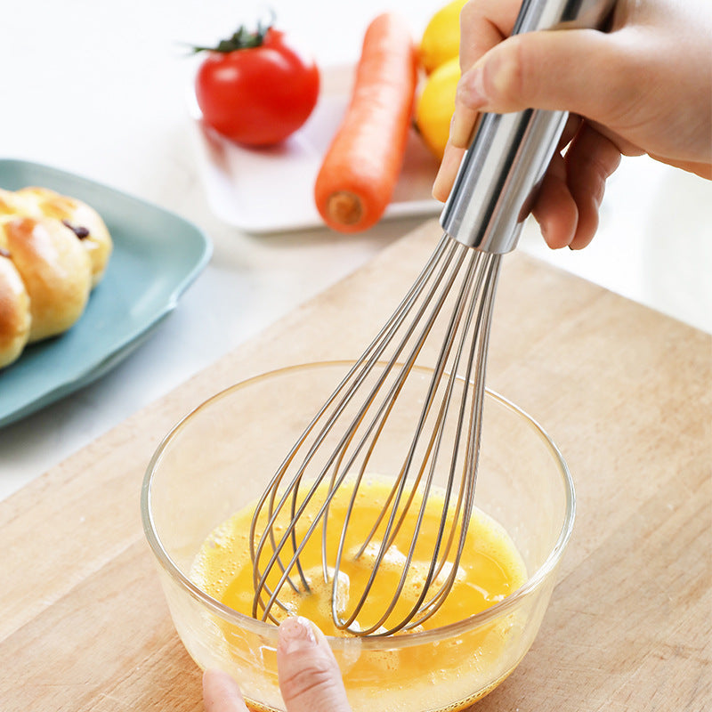 Manual Egg Beater Handheld Silicone Stainless Steel Household Kitchen Baking Tools