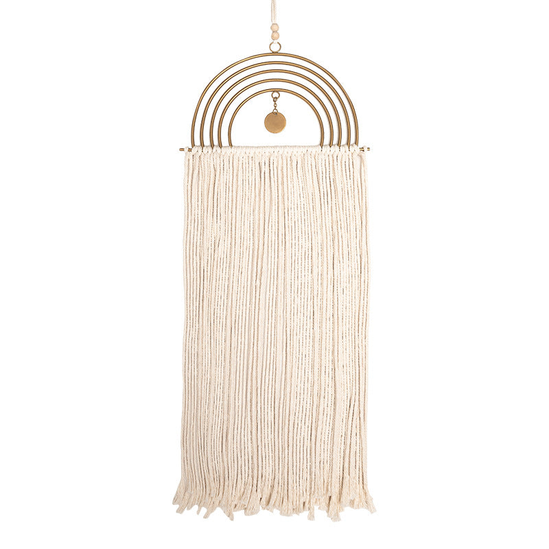 Ins Simple Style Background Wall Dora Cotton Rope Wrought Iron Pendant