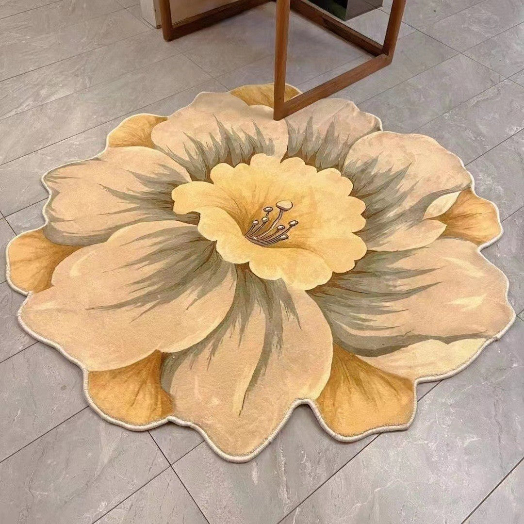 Lamb's Wool Creative Floral Carpet Bedroom Floor Mats