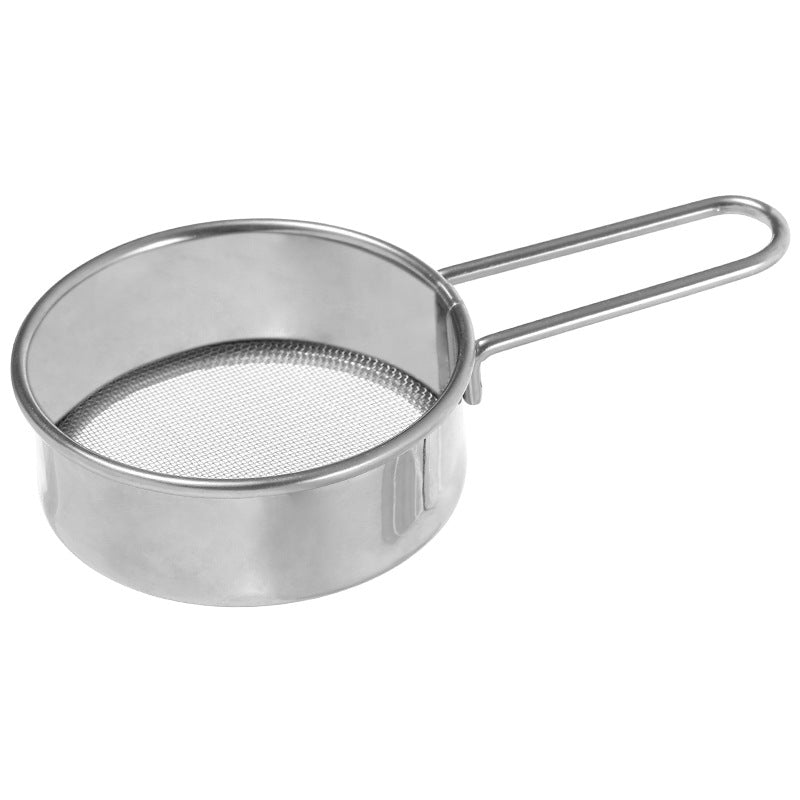 Kitchen Baking Stainless Steel Icing Sugar Sieve Fine Mesh Anti-Corrosion Anti-Rust Handheld Ear Hanging Flour Sifter