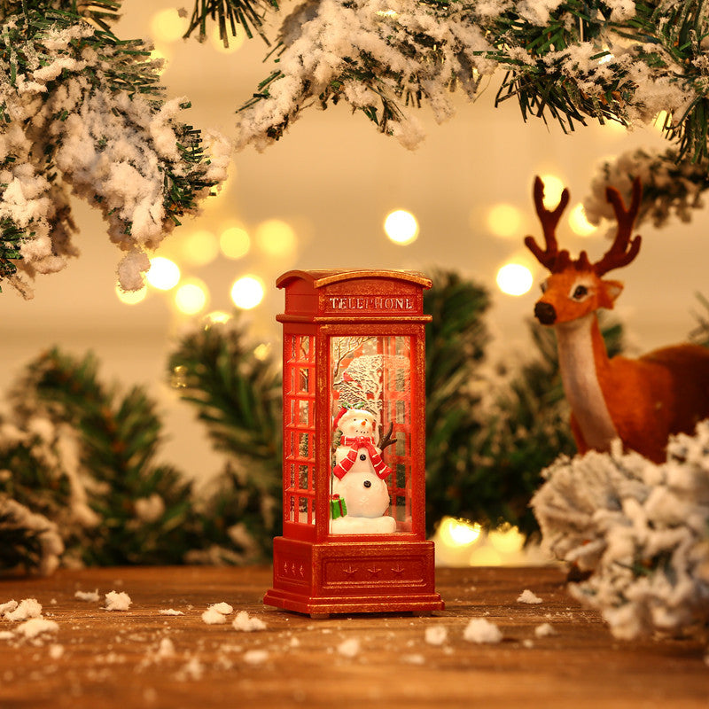 🔥40% Off🔥☃Christmas Telephone Booth Small Oil Lamp Decoration Ornaments