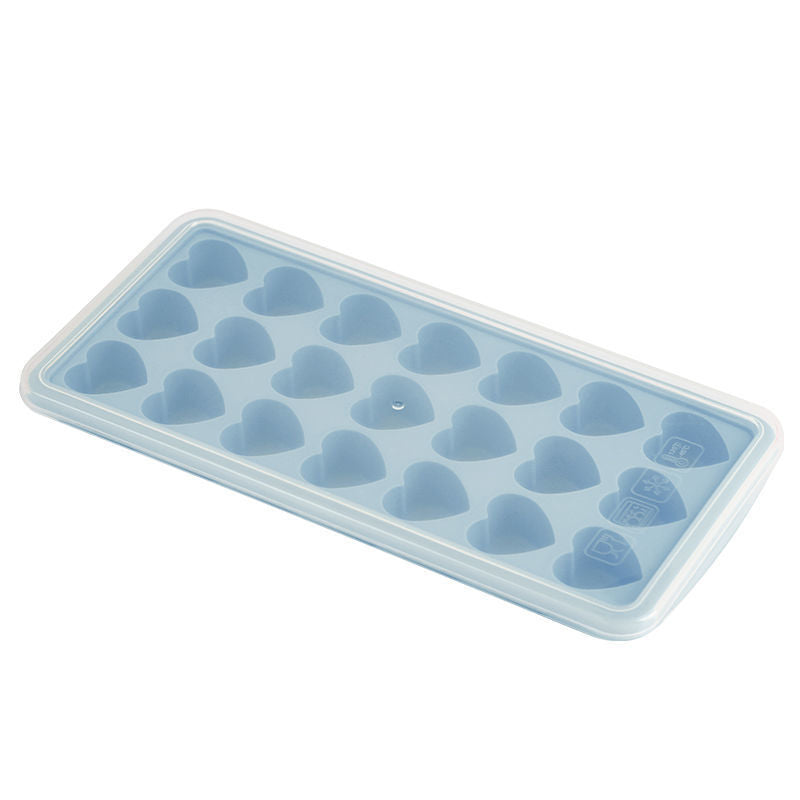 Ice Cube Mold Tray Ice Maker Silicone Quick-Frozen Internet Soft Model with Lid