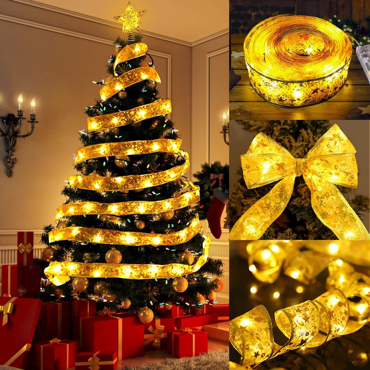 CHRISTMAS TREE DECOR - LED RIBBON STRING LIGHTS