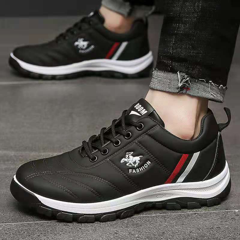 Autumn and Winter Shoes Men's Casual Sports Shoes Korean Style Comfortable White Shoes Student School Running Shoes