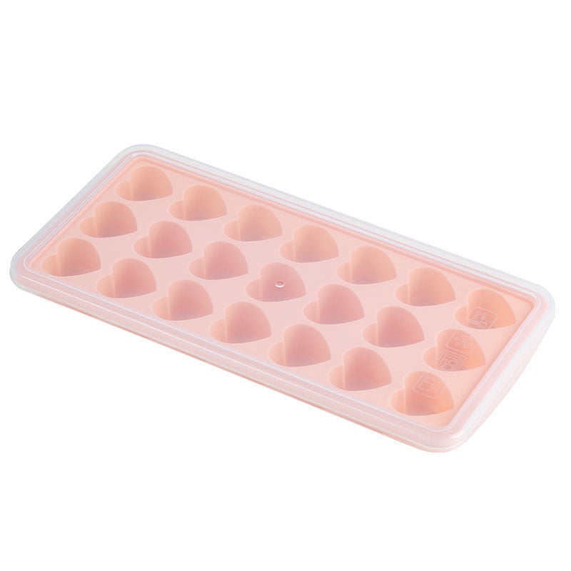 Ice Cube Mold Tray Ice Maker Silicone Quick-Frozen Internet Soft Model with Lid