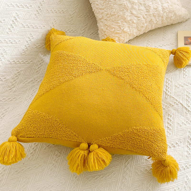 Ins style Yellow Bedroom Pillow Living Room Sofa Cushions