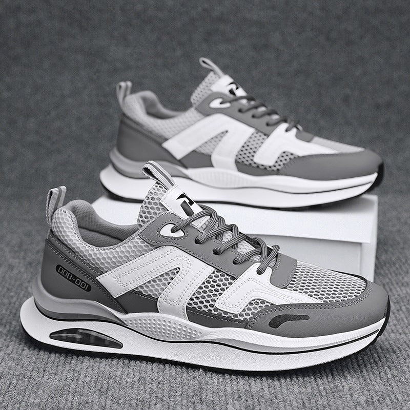 Men's Shoes Summer Breathable Mesh Cutout Thin Mesh Surface Shoes Men's Summer  New Running Fashionable Sports Shoes Students